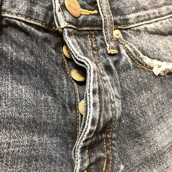 BDG | TomGirl Midrise Button Fly Distressed Shorts - Picture 2 of 7